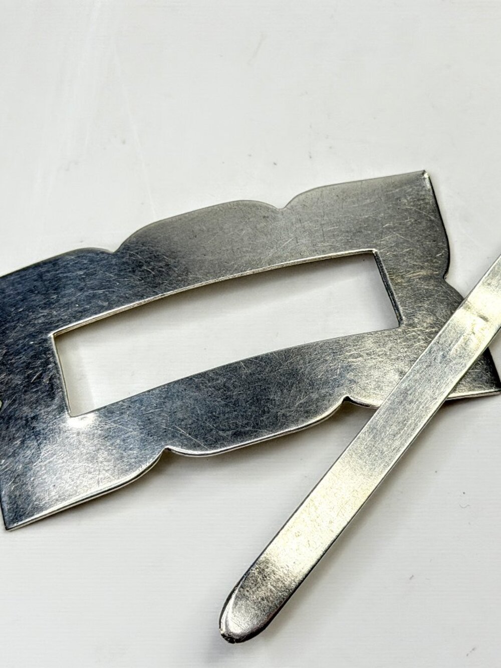 Vintage Southwestern Artisan Sterling Silver Handmade Hair Barrette SS335